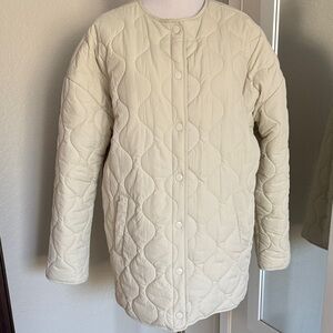 Amuse Society Cream Quilted Women's Jacket